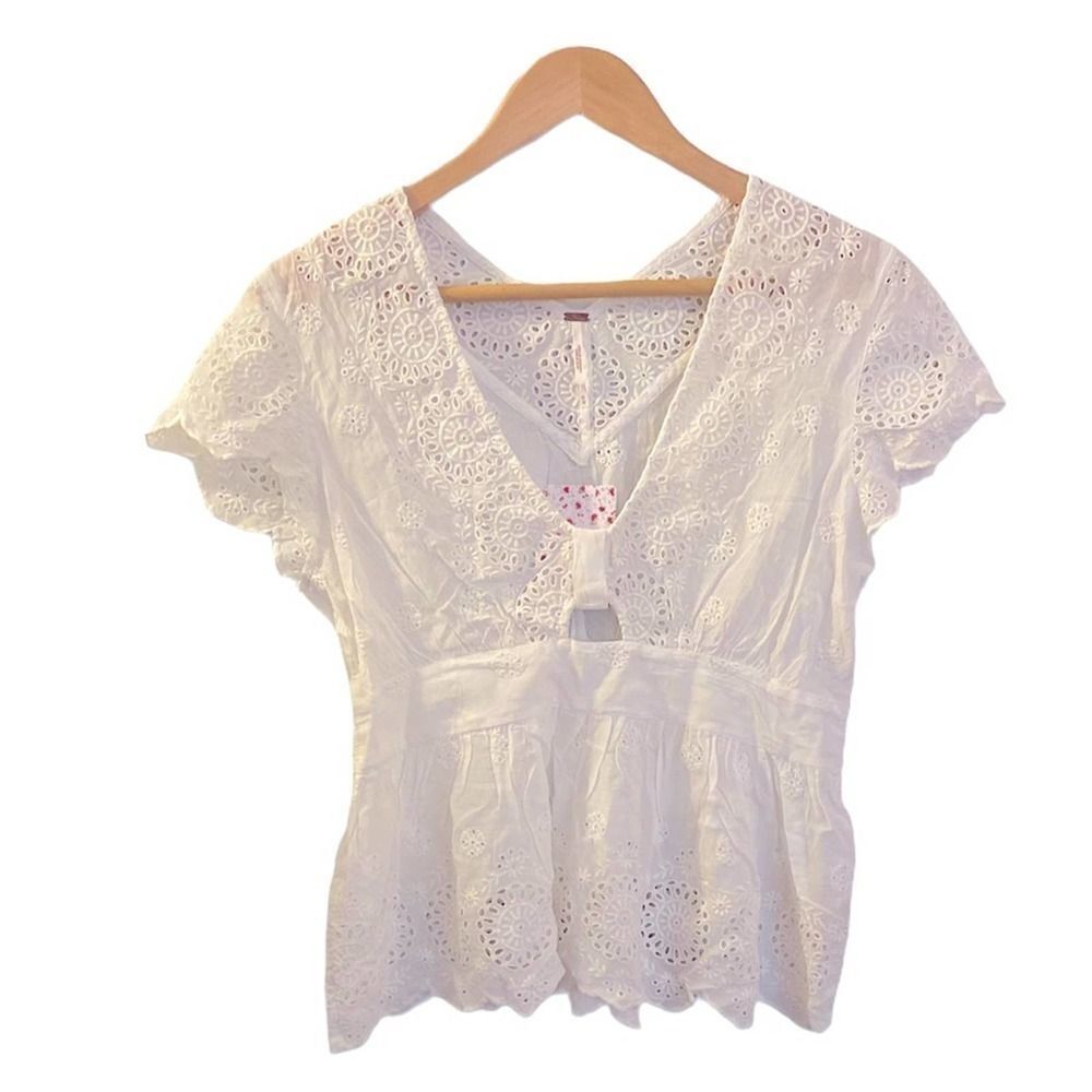 NWT Free People Truly Yours Top Ivory Medium - Picture 5 of 6